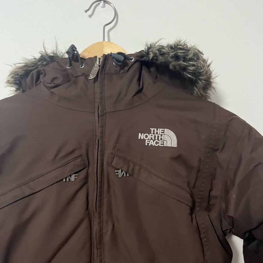 The North Face Brown Arctic Hooded Parka women’s Size S - Picture 2 of 6